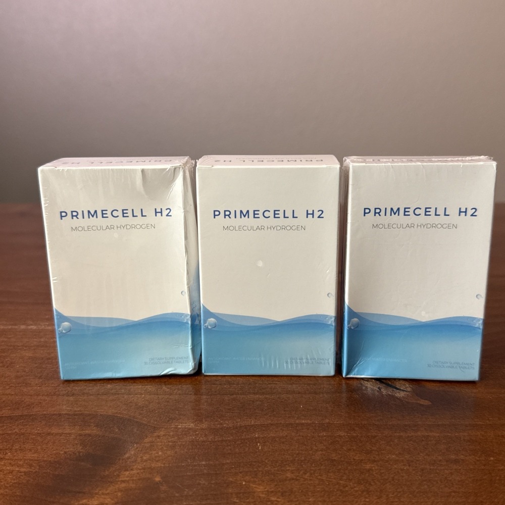 New Sealed Prime Cell H2 Molecular Hydrogen Tablets Lot Of 3 30 Count Boxes